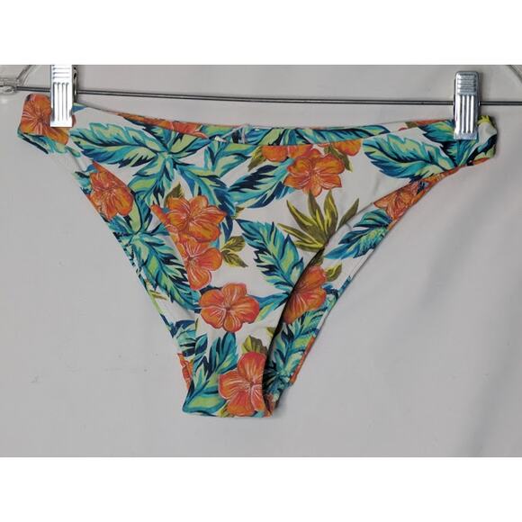 ONEILL Womens  Orange/ green Tropical bikini bottoms size Small - Picture 1 of 5